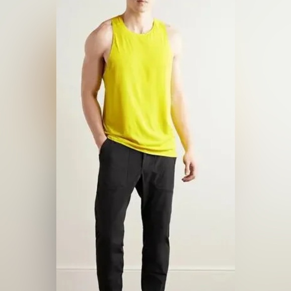 Men’s‎ Lululemon Fast and Free Singlet tank top size XL yellow NWT - Picture 1 of 12